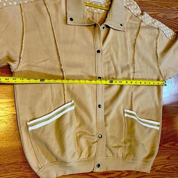 Free People Heritage Track Jacket Size Large NWT - Picture 12 of 13